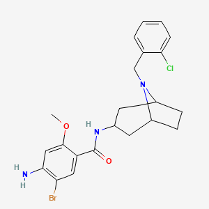 molecular formula C22H25BrClN3O2 B12744570 exo-4-Amino-5-bromo-2-methoxy-N-(8-(2-chlorobenzyl)-8-azabicyclo(3.2.1)oct-3-yl)benzamide CAS No. 83130-55-6