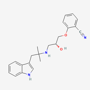 molecular formula C22H25N3O2 B12744594 Bucindolol, (R)- CAS No. 91548-63-9