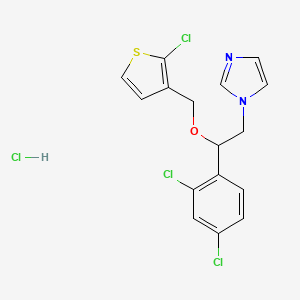 molecular formula C16H14Cl4N2OS B12744640 Tioconazole hydrochloride CAS No. 61675-64-7
