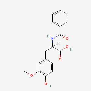 molecular formula C17H17NO5 B1274473 N-Benzoyl-4-hydroxy-3-methoxy-phenylalanine CAS No. 2901-78-2