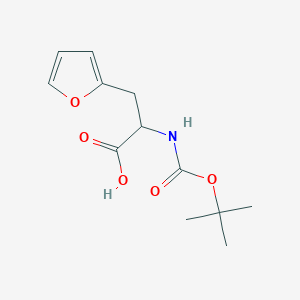 molecular formula C12H17NO5 B1274476 2-((tert-Butoxycarbonyl)amino)-3-(furan-2-yl)propanoic acid CAS No. 870245-94-6