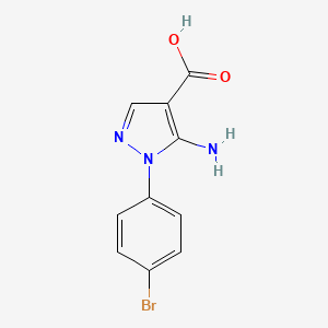 molecular formula C10H8BrN3O2 B1274477 5-Amino-1-(4-bromophenyl)-1H-pyrazole-4-carboxylic acid CAS No. 438243-87-9