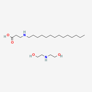 molecular formula C21H46N2O4 B12744770 N-Tetradecyl-beta-alanine, diethanolamine salt CAS No. 65104-54-3