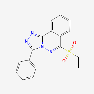 molecular formula C17H14N4O2S B12744800 1,2,4-Triazolo(3,4-a)phthalazine, 6-(ethylsulfonyl)-3-phenyl- CAS No. 87540-67-8
