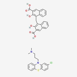 molecular formula C40H35ClN2O6S B12744802 Chlorpromazine pamoate CAS No. 58901-20-5