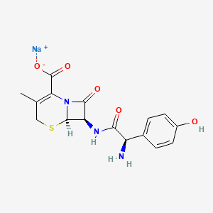 molecular formula C16H16N3NaO5S B12744823 Cefadroxil sodium CAS No. 42284-83-3