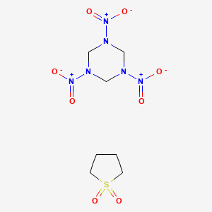 molecular formula C7H14N6O8S B12744824 Thiolane 1,1-dioxide;1,3,5-trinitro-1,3,5-triazinane CAS No. 21219-30-7