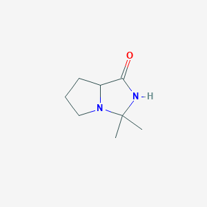 molecular formula C8H14N2O B127449 3,3-Dimethylhexahydro-1H-pyrrolo[1,2-c]imidazol-1-one CAS No. 156171-63-0