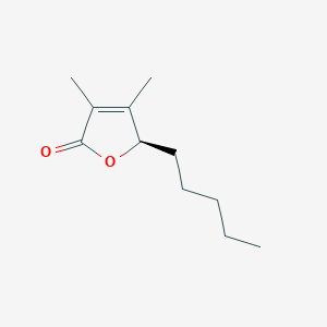 molecular formula C11H18O2 B12744942 Dihydrobovolide, (R)- CAS No. 352208-23-2