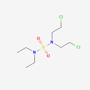 molecular formula C8H18Cl2N2O2S B12744972 Sulfamide, N,N-bis(2-chloroethyl)-N',N'-diethyl- CAS No. 90222-08-5