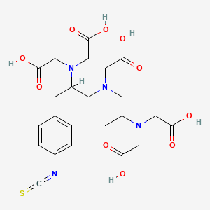 molecular formula C23H30N4O10S B12744983 Glycine, N-(2-(bis(carboxymethyl)amino)-3-(4-isothiocyanatophenyl)propyl)-N-(2-(bis(carboxymethyl)amino)propyl)- CAS No. 108414-96-6