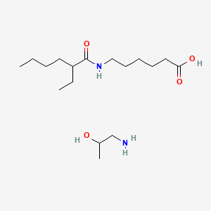 molecular formula C17H36N2O4 B12744998 1-Aminopropan-2-ol;6-(2-ethylhexanoylamino)hexanoic acid CAS No. 75113-49-4