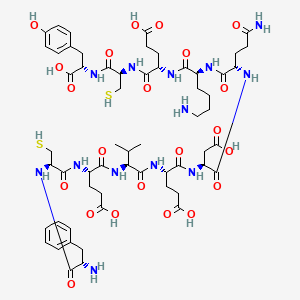 molecular formula C59H85N13O22S2 B12745004 Cdr3.lin(85-91) CAS No. 187826-38-6