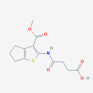 molecular formula C13H15NO5S B1274506 4-{[3-(甲氧羰基)-5,6-二氢-4H-环戊并[b]噻吩-2-基]氨基}-4-氧代丁酸 CAS No. 328025-47-4