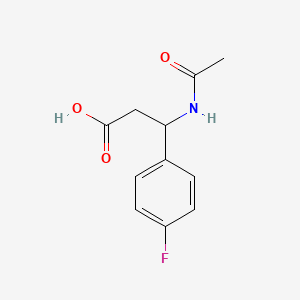 molecular formula C11H12FNO3 B1274513 3-Acetamido-3-(4-fluorophenyl)propanoic acid CAS No. 332052-58-1