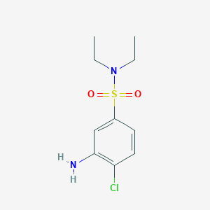 molecular formula C10H15ClN2O2S B1274520 3-amino-4-chloro-N,N-diethylbenzenesulfonamide CAS No. 71794-12-2
