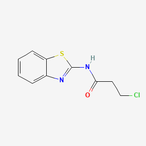 molecular formula C10H9ClN2OS B1274521 N-(1,3-benzothiazol-2-yl)-3-chloropropanamide CAS No. 2877-36-3