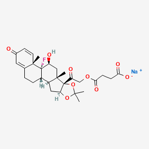 molecular formula C28H34FNaO9 B12745229 Einecs 302-899-8 CAS No. 94135-30-5