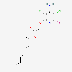 molecular formula C15H21Cl2FN2O3 B12745277 (S)-Fluroxypyr-meptyl CAS No. 851041-26-4