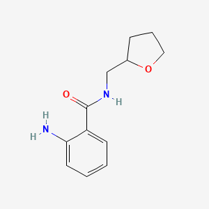 molecular formula C12H16N2O2 B1274532 2-amino-N-(tetrahydrofuran-2-ylmethyl)benzamide CAS No. 30646-49-2
