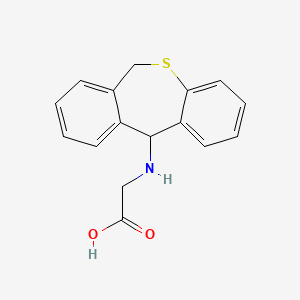 molecular formula C16H15NO2S B12745371 N-(6,11-Dihydrodibenzo(b,e)thiepin-11-yl)glycine CAS No. 117125-42-5