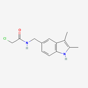 molecular formula C13H15ClN2O B1274538 2-Chloro-N-(2,3-dimethyl-1H-indol-5-ylmethyl)-acetamide CAS No. 70773-10-3