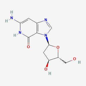 molecular formula C11H14N4O4 B12745397 4H-Imidazo(4,5-c)pyridin-4-one, 6-amino-3-(2-deoxy-alpha-D-erythro-pentofuranosyl)-3,5-dihydro- CAS No. 83587-64-8