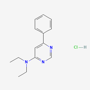 molecular formula C14H18ClN3 B12745429 N,N-Diethyl-6-phenyl-4-pyrimidinamine hydrochloride CAS No. 36822-06-7