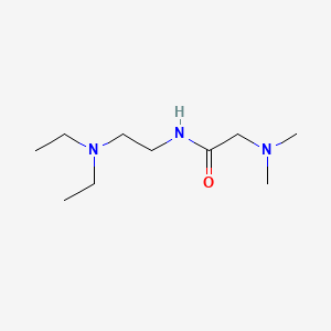 molecular formula C10H23N3O B12745433 Acetamide, N-(2-(diethylamino)ethyl)-2-(dimethylamino)- CAS No. 112727-15-8
