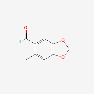 molecular formula C9H8O3 B1274553 6-Methyl-1,3-benzodioxole-5-carbaldehyde CAS No. 58343-54-7