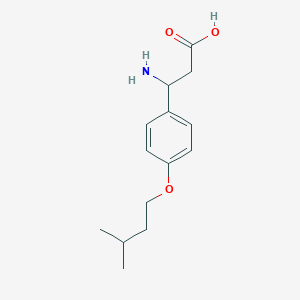 molecular formula C14H21NO3 B1274555 3-Amino-3-[4-(3-methylbutoxy)phenyl]propanoic acid CAS No. 435345-30-5