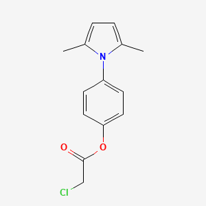 molecular formula C14H14ClNO2 B1274557 Chloro-acetic acid 4-(2,5-dimethyl-pyrrol-1-yl)-phenyl ester CAS No. 443294-30-2