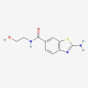 molecular formula C10H11N3O2S B1274558 2-amino-N-(2-hydroxyethyl)-1,3-benzothiazole-6-carboxamide CAS No. 313504-87-9