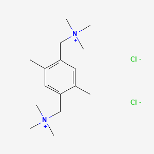 molecular formula C16H30Cl2N2 B12745674 N,N,N,N',N',N',2,5-Octamethyl-1,4-benzenedimethanaminium dichloride CAS No. 122413-76-7