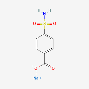 molecular formula C7H6NNaO4S B12745690 Carzenide sodium CAS No. 6101-29-7