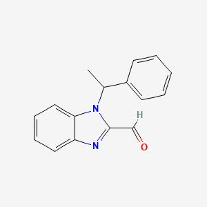 B1274571 1-(1-phenylethyl)-1H-benzimidazole-2-carbaldehyde CAS No. 612046-98-7