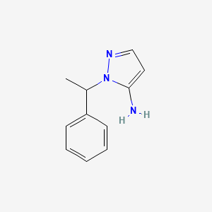 molecular formula C11H13N3 B1274575 1-(1-phenylethyl)-1H-pyrazol-5-amine CAS No. 3524-13-8