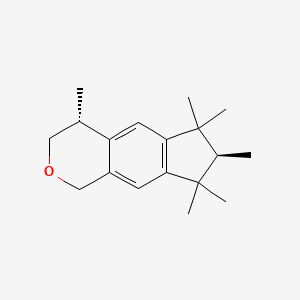 molecular formula C18H26O B12745758 Hexamethylindanopyran, (4R,7R)- CAS No. 252332-96-0