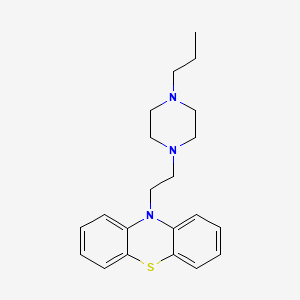 molecular formula C21H27N3S B12745772 Phenothiazine, 10-(2-(4-propyl-1-piperazinyl)ethyl)- CAS No. 103506-91-8