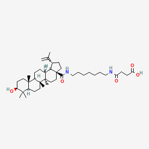 molecular formula C41H68N2O5 B12745865 N'-(N-3beta-Hydroxylup-20(29)-en-28-oyl)-7-aminoheptyl)carbamoyl)propanoic acid CAS No. 174740-62-6
