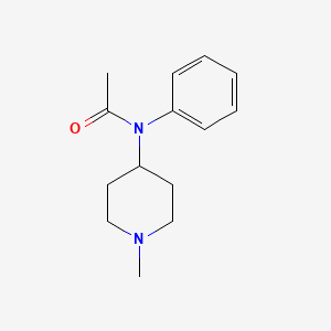molecular formula C14H20N2O B12745879 N-(1-methylpiperidin-4-yl)-N-phenylacetamide CAS No. 244195-38-8
