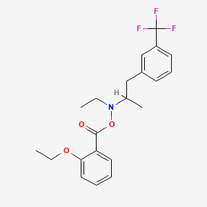 molecular formula C21H24F3NO3 B12745898 N-((2-Ethoxybenzoyl)oxy)-N-ethyl-alpha-methyl-3-(trifluoromethyl)benzeneethanamine CAS No. 94593-35-8