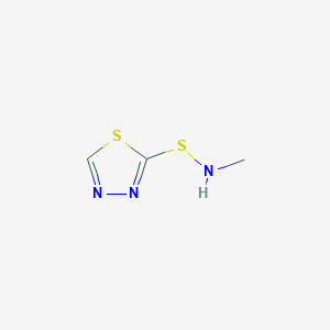 molecular formula C3H5N3S2 B1274593 N-(1,3,4-thiadiazol-2-ylsulfanyl)methanamine 