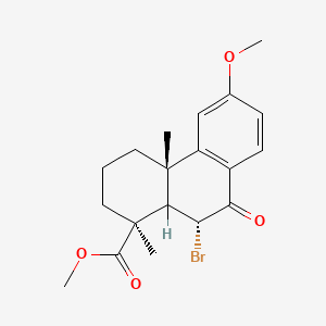 molecular formula C19H23BrO4 B12745949 Methyl 6alpha-bromo-7-oxo-O-methylpodocarpate CAS No. 1045-54-1