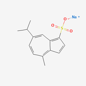 molecular formula C14H15NaO3S B12745970 Sodium 7-isopropyl-1,4-dimethylazulenesulphonate CAS No. 36905-16-5