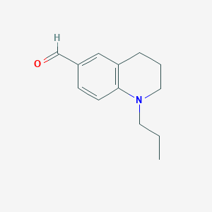 molecular formula C13H17NO B1274612 1-Propyl-1,2,3,4-tetrahydroquinoline-6-carbaldehyde CAS No. 876710-88-2