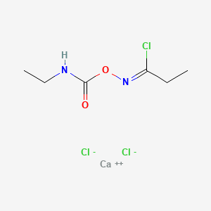 molecular formula C6H11CaCl3N2O2 B12746182 calcium;[(Z)-1-chloropropylideneamino] N-ethylcarbamate;dichloride CAS No. 171199-20-5