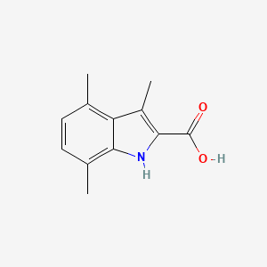 molecular formula C12H13NO2 B1274626 3,4,7-Trimethyl-1H-indole-2-carboxylic acid CAS No. 876715-79-6