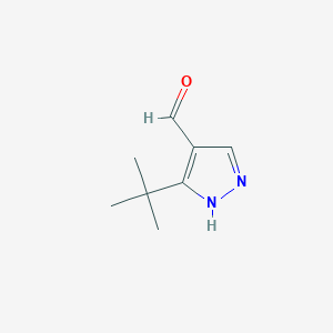 molecular formula C8H12N2O B1274641 3-叔丁基-1H-吡唑-4-甲醛 CAS No. 1001020-17-2