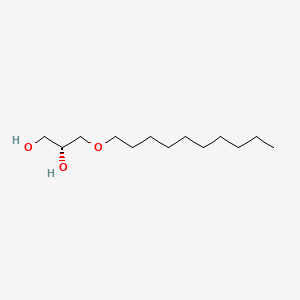 molecular formula C13H28O3 B12746411 Glyceryl capryl ether, (R)- CAS No. 126108-75-6